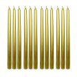 12 Inch Metallic Bronze Gold Taper Candles (1 Dozen)