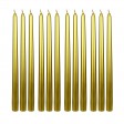 12 Inch Metallic Bronze Gold Taper Candles (144pcs/Case) Bulk