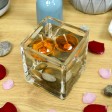 1.75 Inch Clear Orange Gel Floating Candles (12pc/Box)