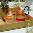 1.75 Inch Clear Orange Gel Floating Candles (12pc/Box)