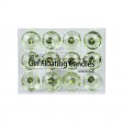 1.75 Inch Clear Sage Green Gel Floating Candles (12pc/Box)