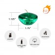 1.75 Inch Clear Hunter Green Gel Floating Candles (12pc/Box)