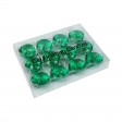 1.75 Inch Clear Hunter Green Gel Floating Candles (144pcs/Case) Bulk