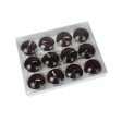 1.75 Inch Clear Brown Gel Floating Candles (12pc/Box)