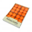 1 3/4 Inch Orange Floating Candles (24pc/Box)