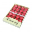 1 3/4 Inch Ruby Red Floating Candles (24pc/Box)