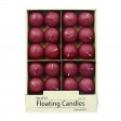 1 3/4 Inch Burgundy Floating Candles (24pc/Box)