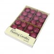 1 3/4 Inch Burgundy Floating Candles (24pc/Box)