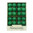 1 3/4 Inch Hunter Green Floating Candles (24pc/Box)