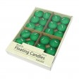1 3/4 Inch Hunter Green Floating Candles (24pc/Box)
