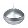 1 3/4 Inch Metallic Silver Floating Candles (24pc/Box)