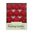 2 1/4 Inch Red Floating Candles (24pc/Box)