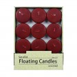 2 1/4 Inch Burgundy Floating Candles (24pc/Box)