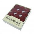 2 1/4 Inch Burgundy Floating Candles (24pc/Box)
