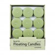 2 1/4 Inch Sage Green Floating Candles (24pc/Box)