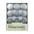 2 1/4 Inch Metallic Silver Floating Candles (24pc/Box)