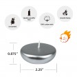 2 1/4 Inch Metallic Silver Floating Candles (96pcs/Case) Bulk