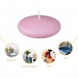 3 Inch Light Rose Floating Candles (12pc/Box)