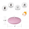 3 Inch Light Rose Floating Candles (144pcs/Case) Bulk