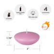 3 Inch Pink Floating Candles (72pcs/Case) Bulk