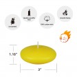 3 Inch Yellow Floating Candles (12pc/Box)