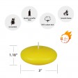 3 Inch Yellow Floating Candles (72pcs/Case) Bulk
