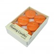 3 Inch Orange Floating Candles (72pcs/Case) Bulk