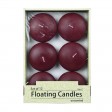 3 Inch Burgundy Floating Candles (12pc/Box)