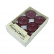 3 Inch Burgundy Floating Candles (72pcs/Case) Bulk