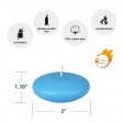 3 Inch Light Blue Floating Candles (72pcs/Case) Bulk