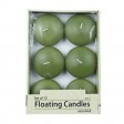 3 Inch Sage Green Floating Candles (12pc/Box)