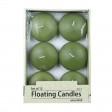 3 Inch Sage Green Floating Candles (72pcs/Case) Bulk