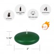 3 Inch Hunter Green Floating Candles (12pc/Box)