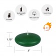 3 Inch Hunter Green Floating Candles (72pcs/Case) Bulk
