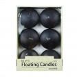 3 Inch Black Floating Candles (12pc/Box)