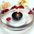 3 Inch Black Floating Candles (12pc/Box)