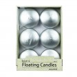 3 Inch Metallic Silver Floating Candles (12pc/Box)
