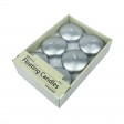 3 Inch Metallic Silver Floating Candles (12pc/Box)
