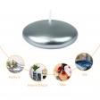 3 Inch Metallic Silver Floating Candles (12pc/Box)