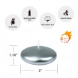 3 Inch Metallic Silver Floating Candles (12pc/Box)