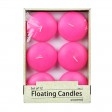 3 Inch Hot Pink Floating Candles (12pc/Box)