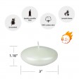 3 Inch Pearl White Floating Candles (12pc/Box)