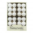 1 3/4 Inch Pearl White Floating Candles (24pc/Box)