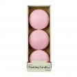 4 Inch Light Rose Floating Candles (24pcs/Case) Bulk