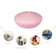 4 Inch Light Rose Floating Candles (3pc/Box)