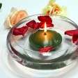4 Inch Hunter Green Floating Candles (24pcs/Case) Bulk