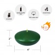 4 Inch Hunter Green Floating Candles (3pc/Box)