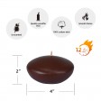 4 Inch Brown Floating Candles (24pcs/Case) Bulk