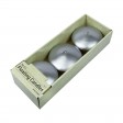 4 Inch Metallic Silver Floating Candles (24pcs/Case) Bulk