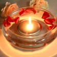 4 Inch Metallic Silver Floating Candles (24pcs/Case) Bulk